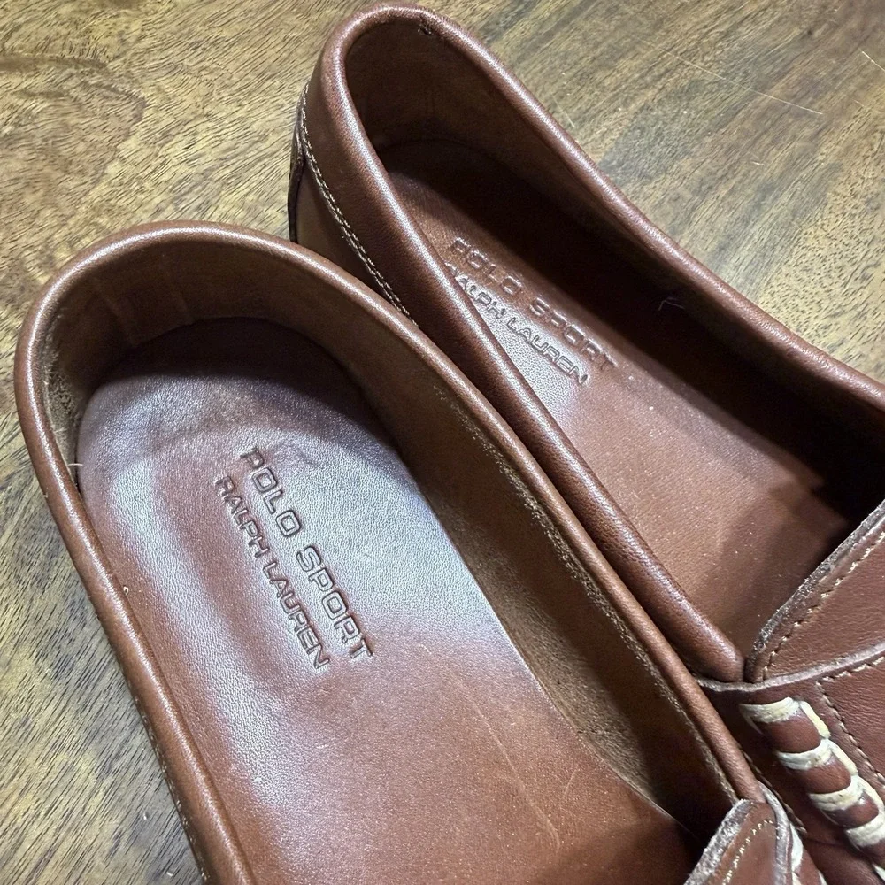 Polo Sport Ralph Lauren Leather Penny Loafers Men's Size 9.5